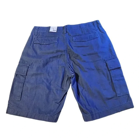 Saddlebred Mens Size 34 Flat Front Cargo Shorts Sz 34in x 11in Color Indigo NEW - Picture 2 of 5